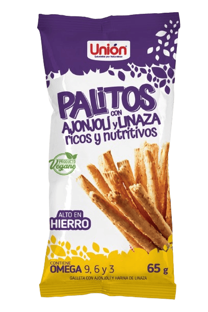 Palitos con ajonjolí y linaza